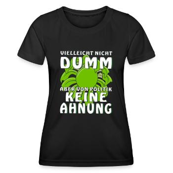 Peut-être pas stupide mais pas de t-shirt - T-shirt sport Femme - noir - Devant - AI Model Female 172 light (172cm)