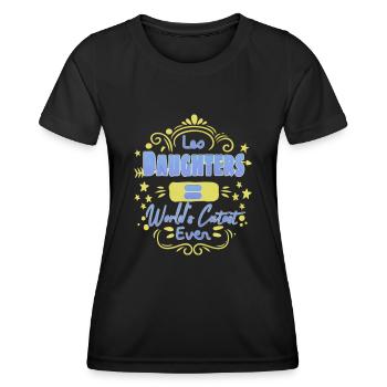 La citation de famille la plus mignonne de Leo Daughters World - T-shirt sport Femme - noir - Devant - AI Model Female 172 light (172cm)
