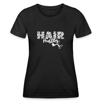 Hairdresser Hairstylist Scissors Hair Hustler - Women's Functional T-Shirt - black - Front - AI Model Female 172 light (172cm)
