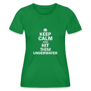 Water Polo Wasserball - Frauen Funktions-T-Shirt - Kelly Green - Vorne - AI Model Female 172 dark (172cm)