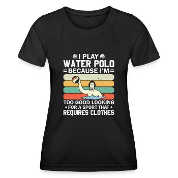 Water Polo Wasserball - Women's Functional T-Shirt - black - Front - AI Model Female 172 light (172cm)