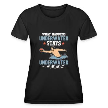 Water Polo Wasserball - Women's Functional T-Shirt - black - Front - AI Model Female 172 light (172cm)