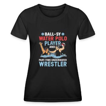 Water Polo Wasserball - Women's Functional T-Shirt - black - Front - AI Model Female 172 light (172cm)
