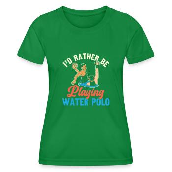 Water Polo Wasserball - Frauen Funktions-T-Shirt - Kelly Green - Vorne - AI Model Female 172 dark (172cm)