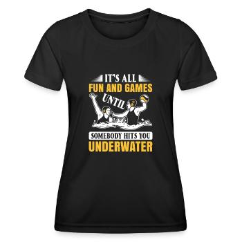 Water Polo Wasserball - Women's Functional T-Shirt - black - Front - AI Model Female 172 light (172cm)