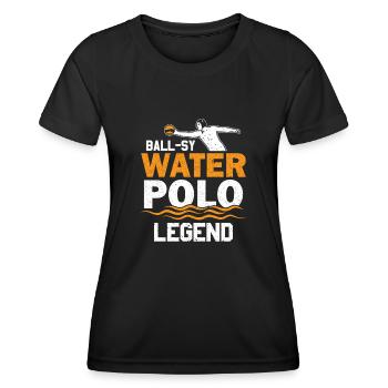 Water Polo Wasserball - Women's Functional T-Shirt - black - Front - AI Model Female 172 light (172cm)