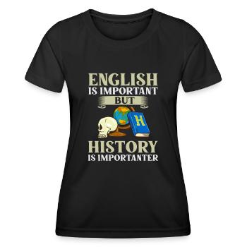 History Teacher Lesson Professor Historian - Women's Functional T-Shirt - black - Front - AI Model Female 172 light (172cm)