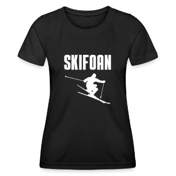 Skifoan - Frauen Funktions-T-Shirt - Schwarz - Vorne - AI Model Female 172 light (172cm)