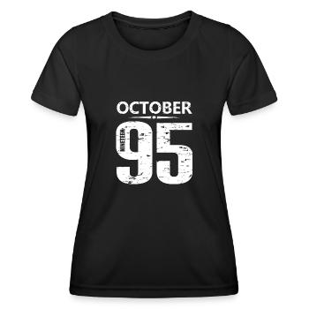 October 1995 Jersey number - Women's Functional T-Shirt - black - Front - AI Model Female 172 light (172cm)