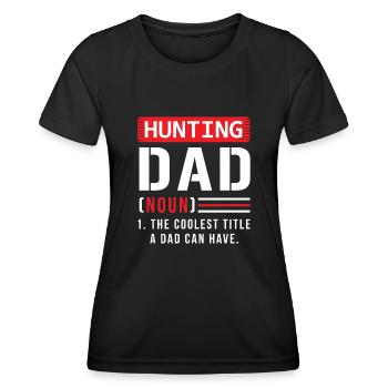 Chasseur Chasseur Papa Père Dire - T-shirt sport Femme - noir - Devant - AI Model Female 172 light (172cm)