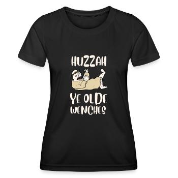 Huzzah Renaissance Festival Ren Faire Knight - Frauen Funktions-T-Shirt - Schwarz - Vorne - AI Model Female 172 light (172cm)