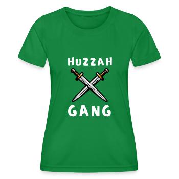 Huzzah Renaissance Festival Ren Faire Knight - Frauen Funktions-T-Shirt - Kelly Green - Vorne - AI Model Female 172 dark (172cm)