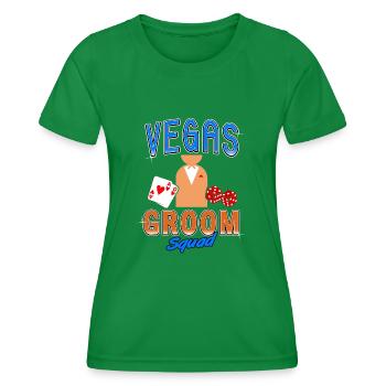 Vegas Groom Squad Retro Vegas T-shirt de mariage - T-shirt sport Femme - vert - Devant - AI Model Female 172 dark (172cm)