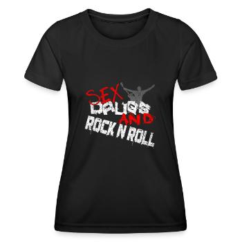 Grunge Sex Drugs And Rock And Roll - T-shirt sport Femme - noir - Devant - AI Model Female 172 light (172cm)