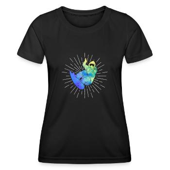Snowboarding Outdoor Aktivität Snowboarder Winter - Frauen Funktions-T-Shirt - Schwarz - Vorne - AI Model Female 172 light (172cm)