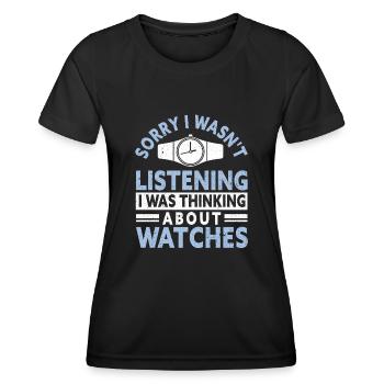 Watch Collector Watch Watchmaker - Women's Functional T-Shirt - black - Front - AI Model Female 172 light (172cm)