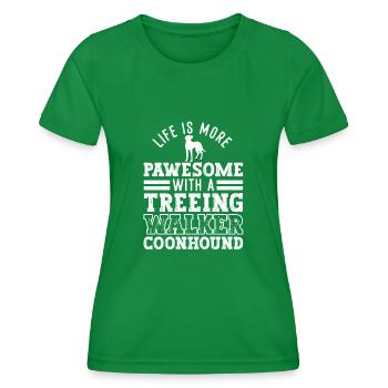 Arboriculture Walker Coonhound - T-shirt sport Femme - vert - Devant - AI Model Female 172 dark (172cm)