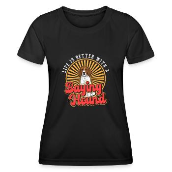 Arboriculture Walker Coonhound - T-shirt sport Femme - noir - Devant - AI Model Female 172 light (172cm)