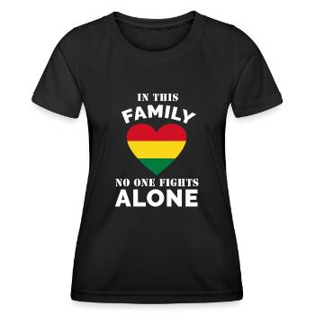 Bolivia Family Spruch - Women's Functional T-Shirt - black - Front - AI Model Female 172 light (172cm)