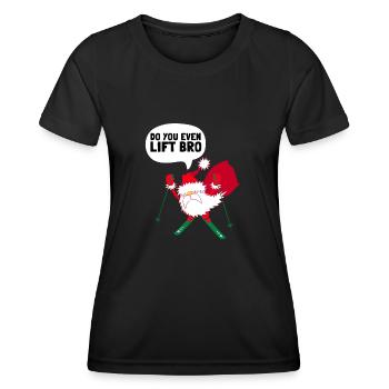 Do You Even Lift Bro Ski - Women's Functional T-Shirt - black - Front - AI Model Female 172 light (172cm)