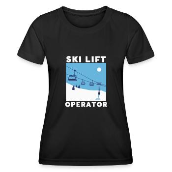 Do You Even Lift Bro Ski - Women's Functional T-Shirt - black - Front - AI Model Female 172 light (172cm)