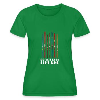 Soulevez-vous même Bro Ski - T-shirt sport Femme - vert - Devant - AI Model Female 172 dark (172cm)