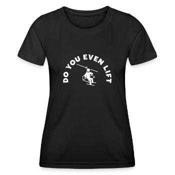 Do You Even Lift Bro Ski - Women's Functional T-Shirt - black - Front - AI Model Female 172 light (172cm)
