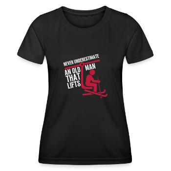 Do You Even Lift Bro Ski - Women's Functional T-Shirt - black - Front - AI Model Female 172 light (172cm)