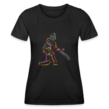 Cricket Sport Cricketers Cricket Ball - T-shirt sport Femme - noir - Devant - AI Model Female 172 light (172cm)