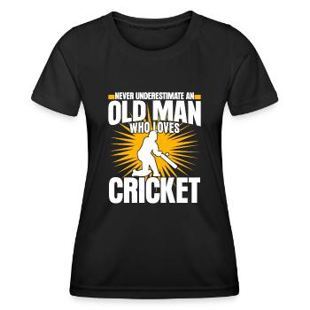 Cricket Cricketers Équipe de cricket - T-shirt sport Femme - noir - Devant - AI Model Female 172 light (172cm)