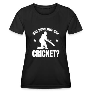 Équipe de cricket de cricket Joueurs de cricket - T-shirt sport Femme - noir - Devant - AI Model Female 172 light (172cm)