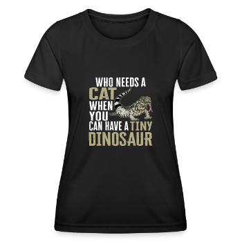 Tegu Eidechse Reptil Herpetologe - Frauen Funktions-T-Shirt - Schwarz - Vorne - AI Model Female 172 light (172cm)