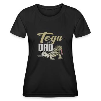 Tegu Eidechse Reptil Herpetologe - Frauen Funktions-T-Shirt - Schwarz - Vorne - AI Model Female 172 light (172cm)