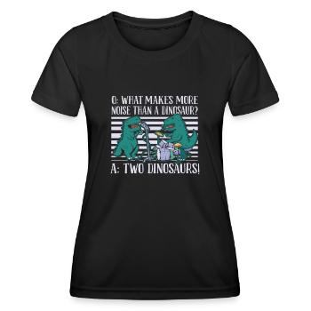 Dinosaurier Erwachsener Dinosaurier - Frauen Funktions-T-Shirt - Schwarz - Vorne - AI Model Female 172 light (172cm)