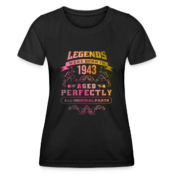 1943 Birthday - Frauen Funktions-T-Shirt - Schwarz - Vorne - AI Model Female 172 light (172cm)