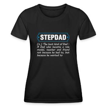 Stiefvater Definition Stiefvater von Kids Funny - Frauen Funktions-T-Shirt - Schwarz - Vorne - AI Model Female 172 light (172cm)