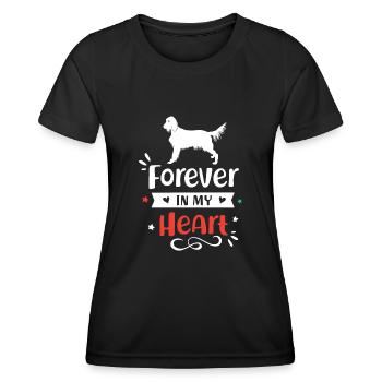 Setter irlandais pour toujours dans mon cœur - T-shirt sport Femme - noir - Devant - AI Model Female 172 light (172cm)