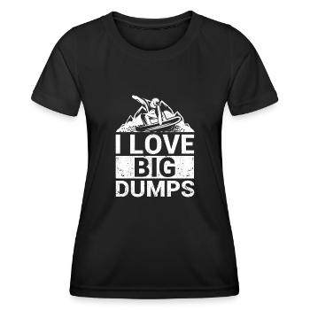 J’adore les grands sauts sports d’hiver snowboard - T-shirt sport Femme - noir - Devant - AI Model Female 172 light (172cm)
