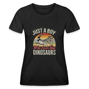 Tegu Eidechse Reptil Herpetologe - Frauen Funktions-T-Shirt - Schwarz - Vorne - AI Model Female 172 light (172cm)