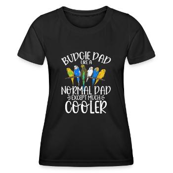 Budgerigar Parakeet Bird Pet Gift - Women's Functional T-Shirt - black - Front - AI Model Female 172 light (172cm)