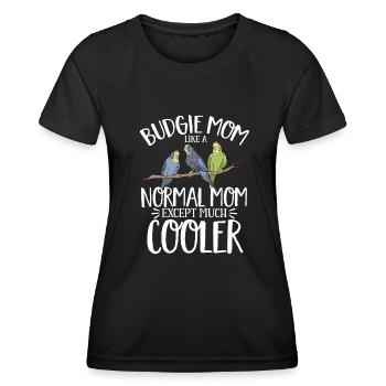 Budgerigar Parakeet Bird Pet Gift - Women's Functional T-Shirt - black - Front - AI Model Female 172 light (172cm)