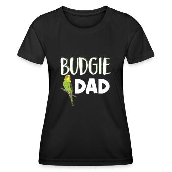 Budgerigar Parakeet Bird Pet Gift - Women's Functional T-Shirt - black - Front - AI Model Female 172 light (172cm)