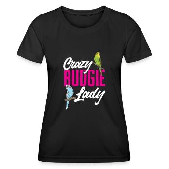 Budgerigar Parakeet Bird Pet Gift - Women's Functional T-Shirt - black - Front - AI Model Female 172 light (172cm)