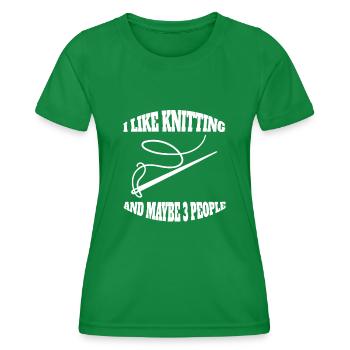 Tricot Dicton Couturière au crochet - T-shirt sport Femme - vert - Devant - AI Model Female 172 dark (172cm)