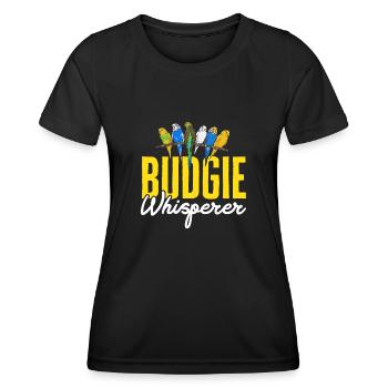 Budgerigar Parakeet Bird Pet Gift - Women's Functional T-Shirt - black - Front - AI Model Female 172 light (172cm)