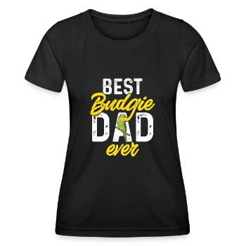 Budgerigar Parakeet Bird Pet Gift - Women's Functional T-Shirt - black - Front - AI Model Female 172 light (172cm)