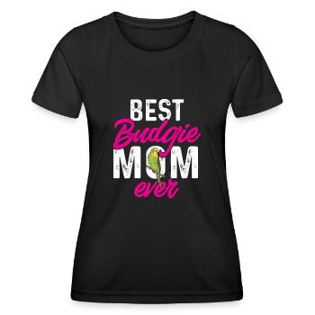 Budgerigar Perruche Oiseau Cadeau pour animaux de compagnie - T-shirt sport Femme - noir - Devant - AI Model Female 172 light (172cm)