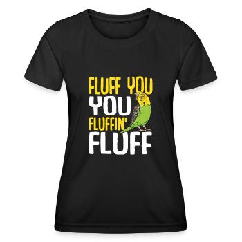 Budgerigar Parakeet Bird Pet Gift - Women's Functional T-Shirt - black - Front - AI Model Female 172 light (172cm)