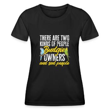Budgerigar Perruche Oiseau Cadeau pour animaux de compagnie - T-shirt sport Femme - noir - Devant - AI Model Female 172 light (172cm)