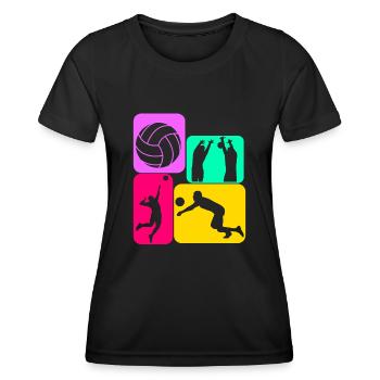 Volleyball Volleyballspieler - Frauen Funktions-T-Shirt - Schwarz - Vorne - AI Model Female 172 light (172cm)